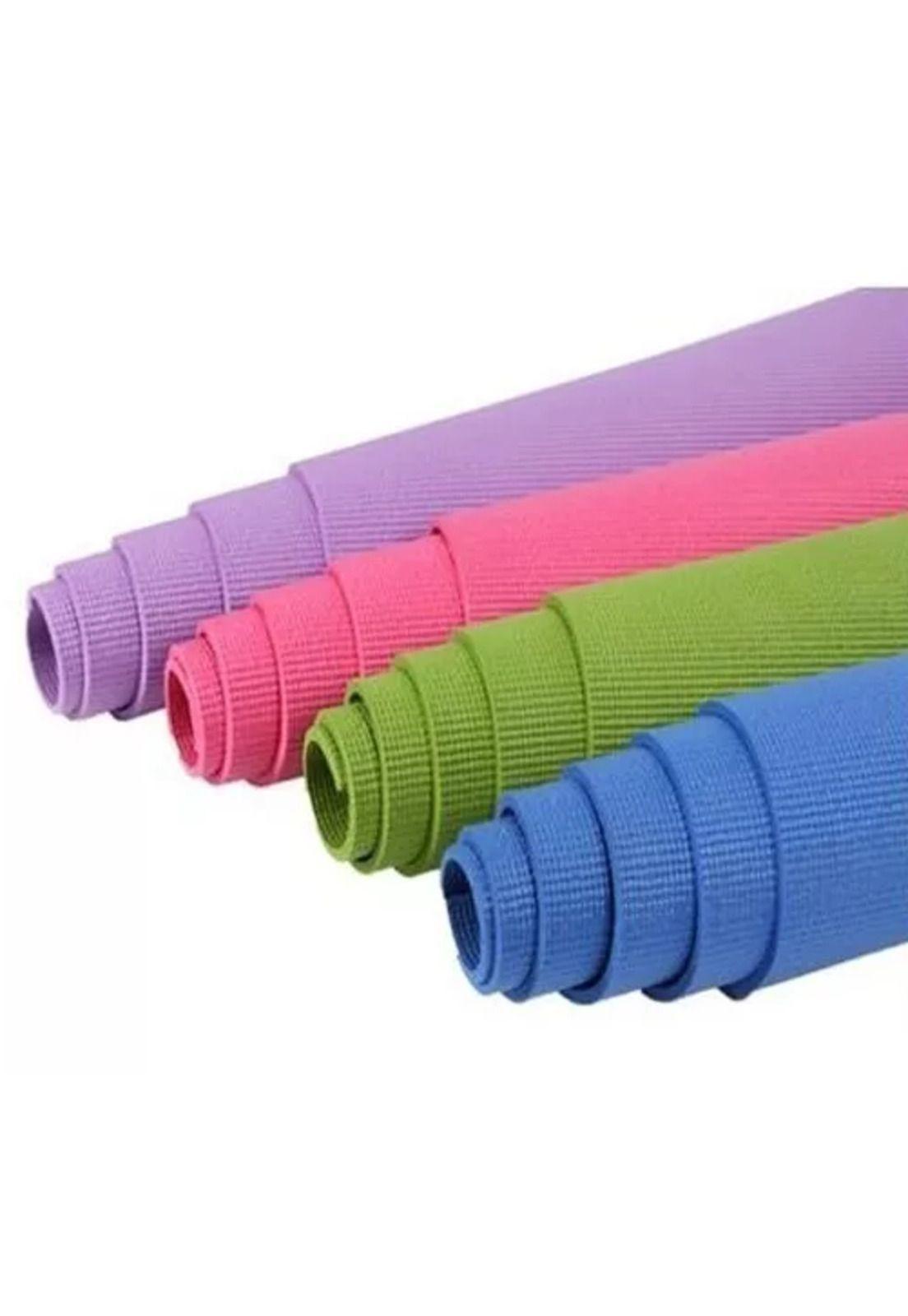Colchoneta mat de yoga, manta con bolso, 4 mm, 173x61 cm, verde-3