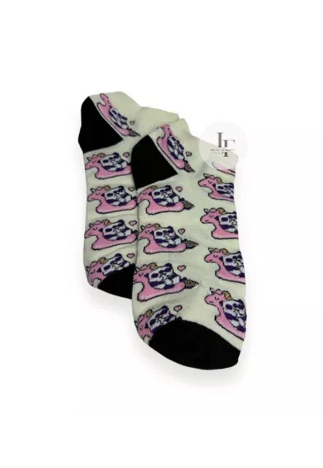 Pack de 12 calcetines para mujer, algodón, con diseños divertidos, multicolor-3