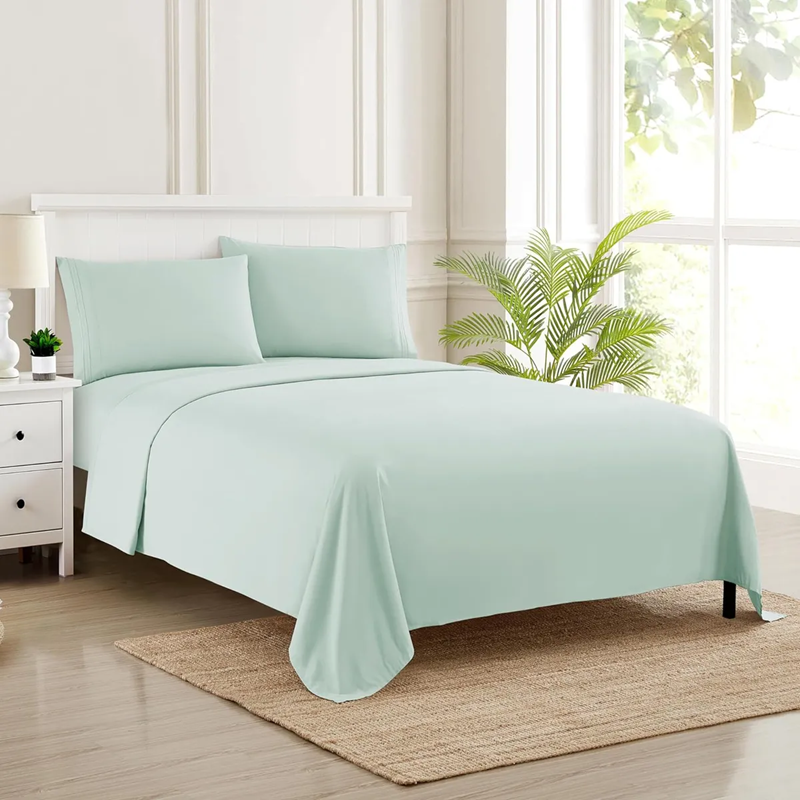 Sabanas lujo serie 1800 1 plaza color menta 3Angeli-1