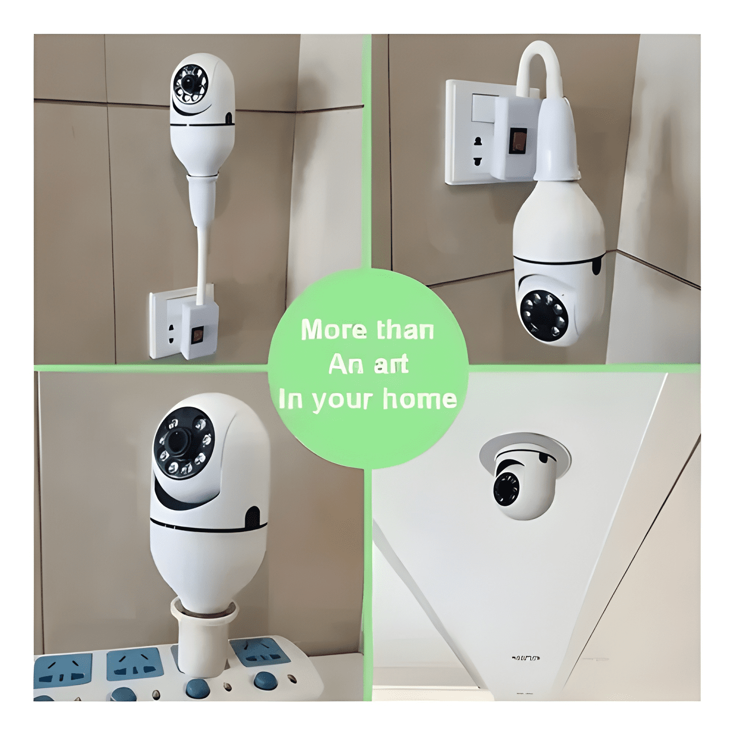 Cámara de Seguridad OEM E27 con Resolución 2MP Blanco-2