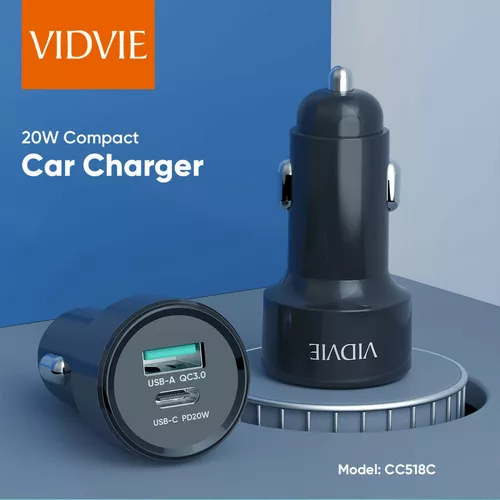 Cargador auto doble USB 12V-24V carga rápida 30-3