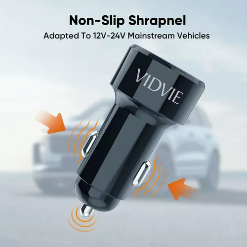 Cargador auto doble USB 12V-24V carga rápida 30-5