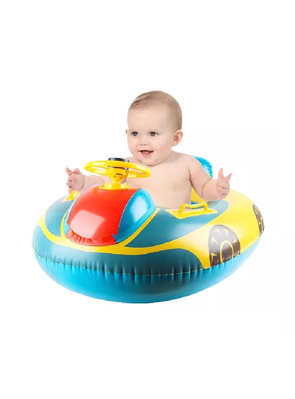 Flotador para bebés con volante multicolor-3