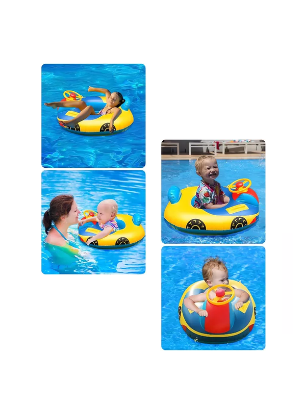 Flotador para bebés con volante multicolor-4