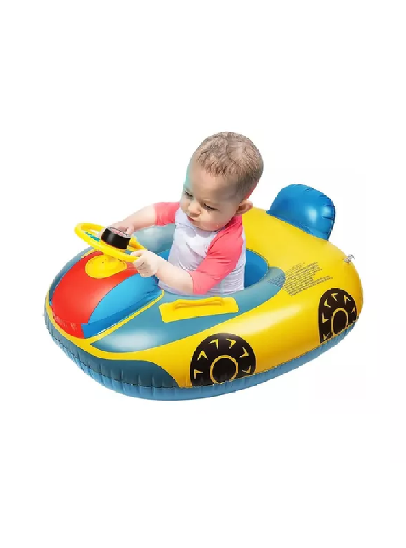 Flotador para bebés con volante multicolor-5