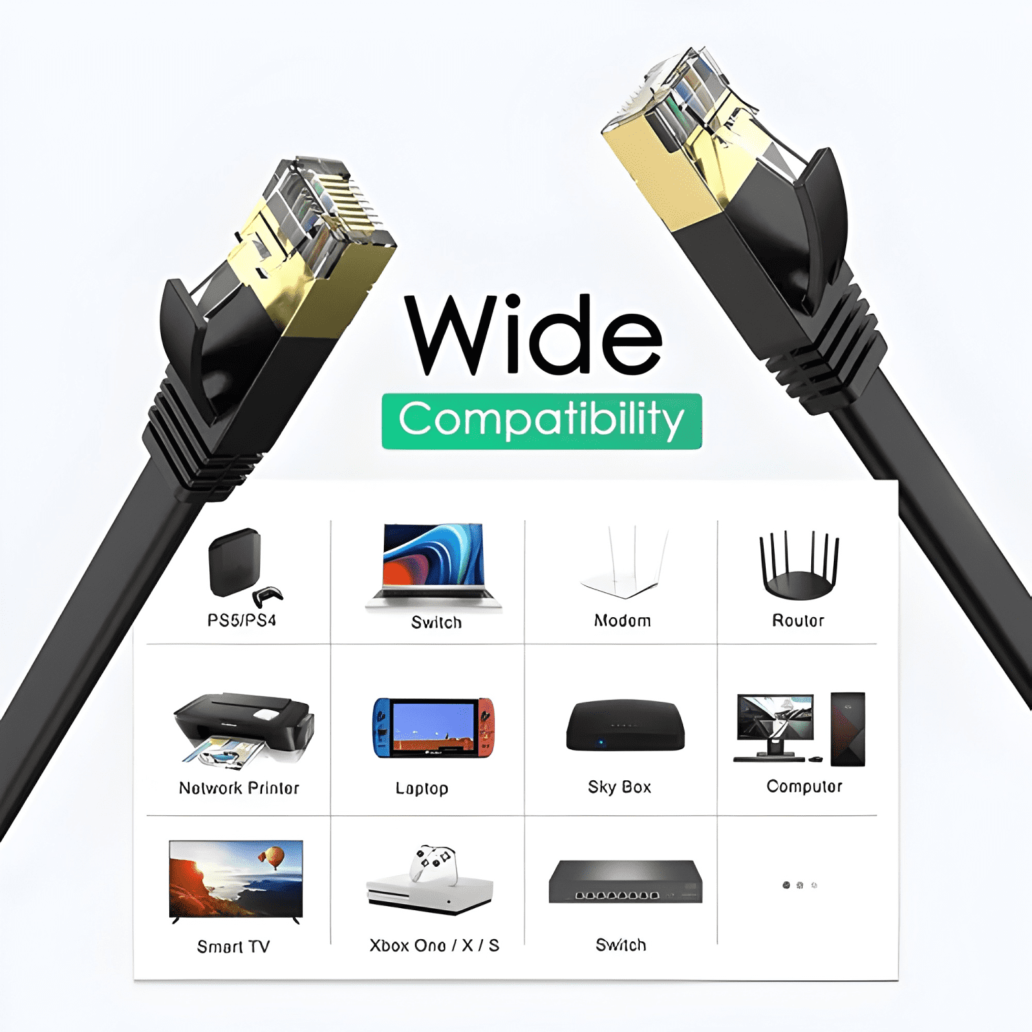 Cable De Red Giga Ethernet Cat7 Rj45 15 Metros-4