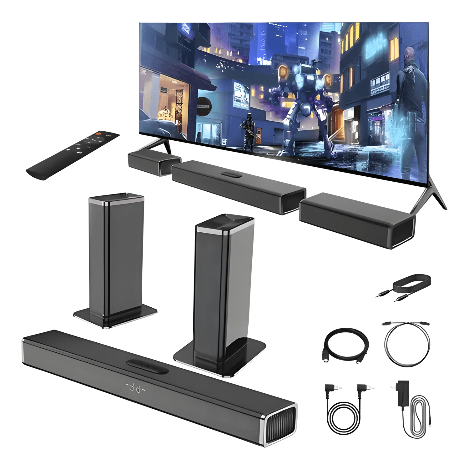 Barra de sonido 2 1 canales con barras 180w home theatre tv-0