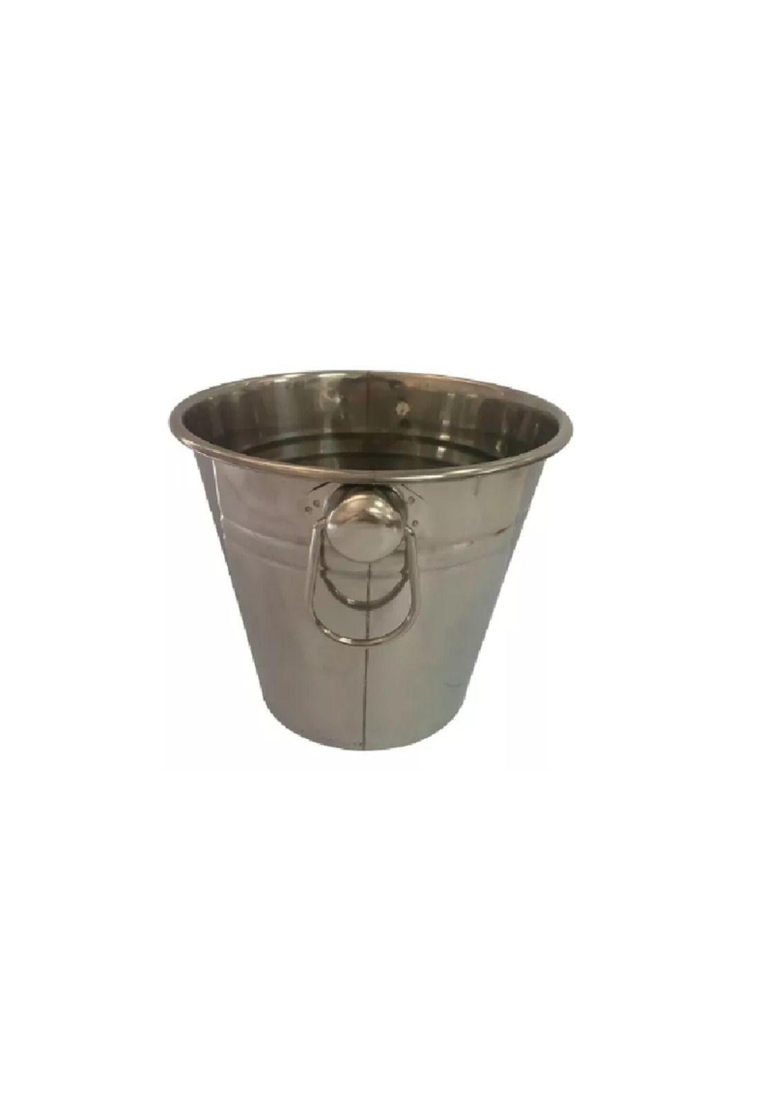 Cubetas de Hielo Hielera con Asas Acero Inoxidable 22cm Plata-0