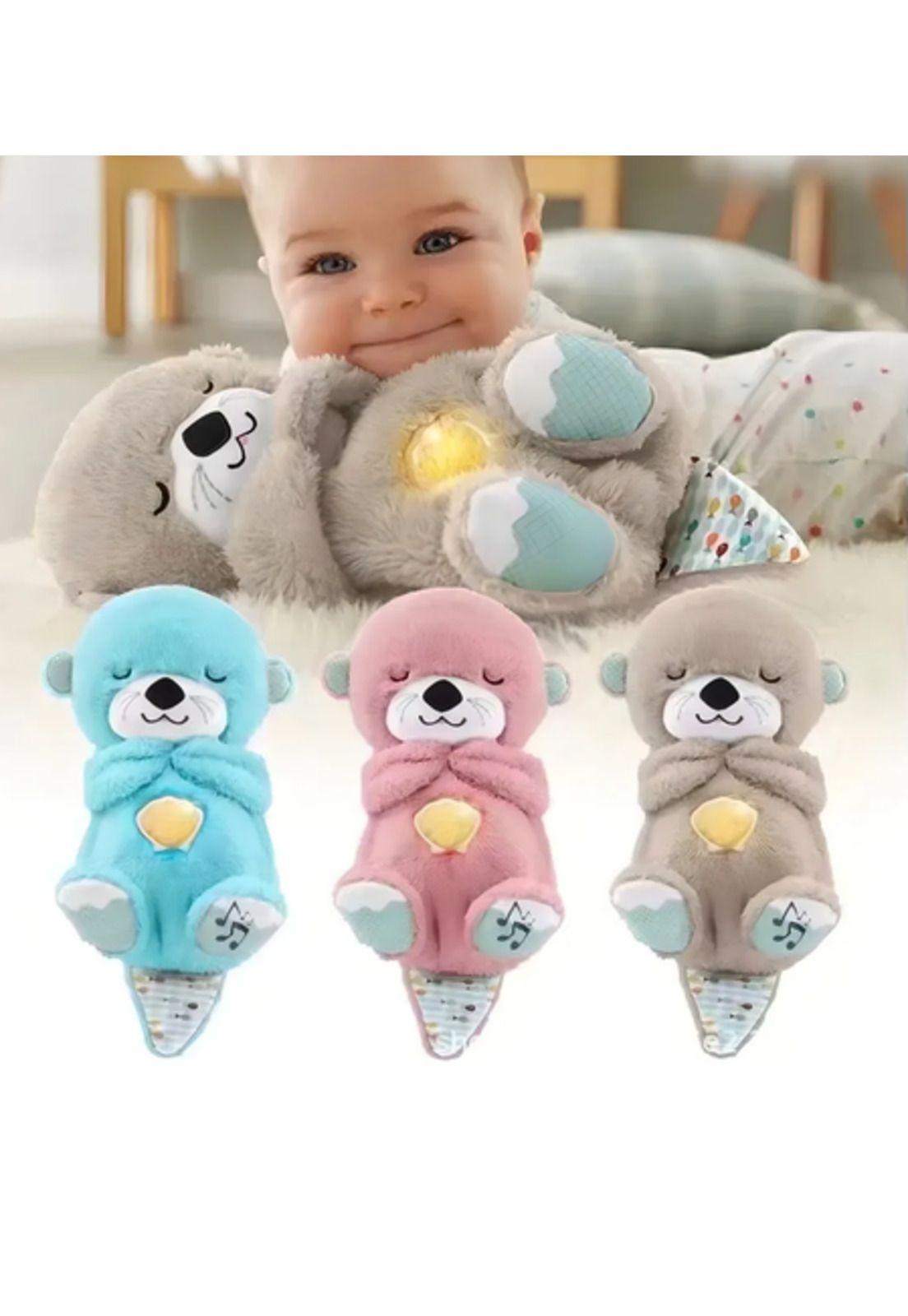 Nutria Respiratoria Peluche Para Bebé Con Luz Musical Café-1