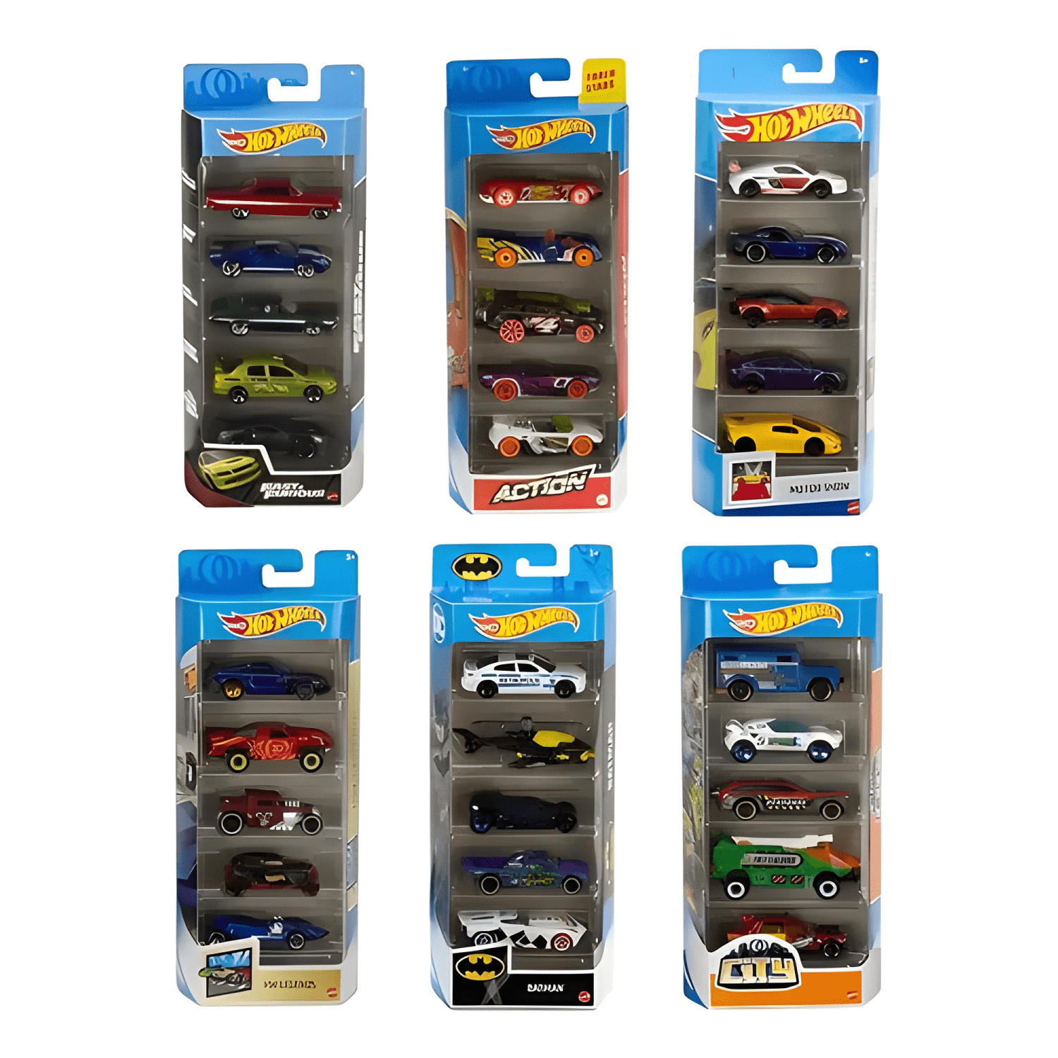 Pack 5 autos Hot Wheels colores surtidos-2