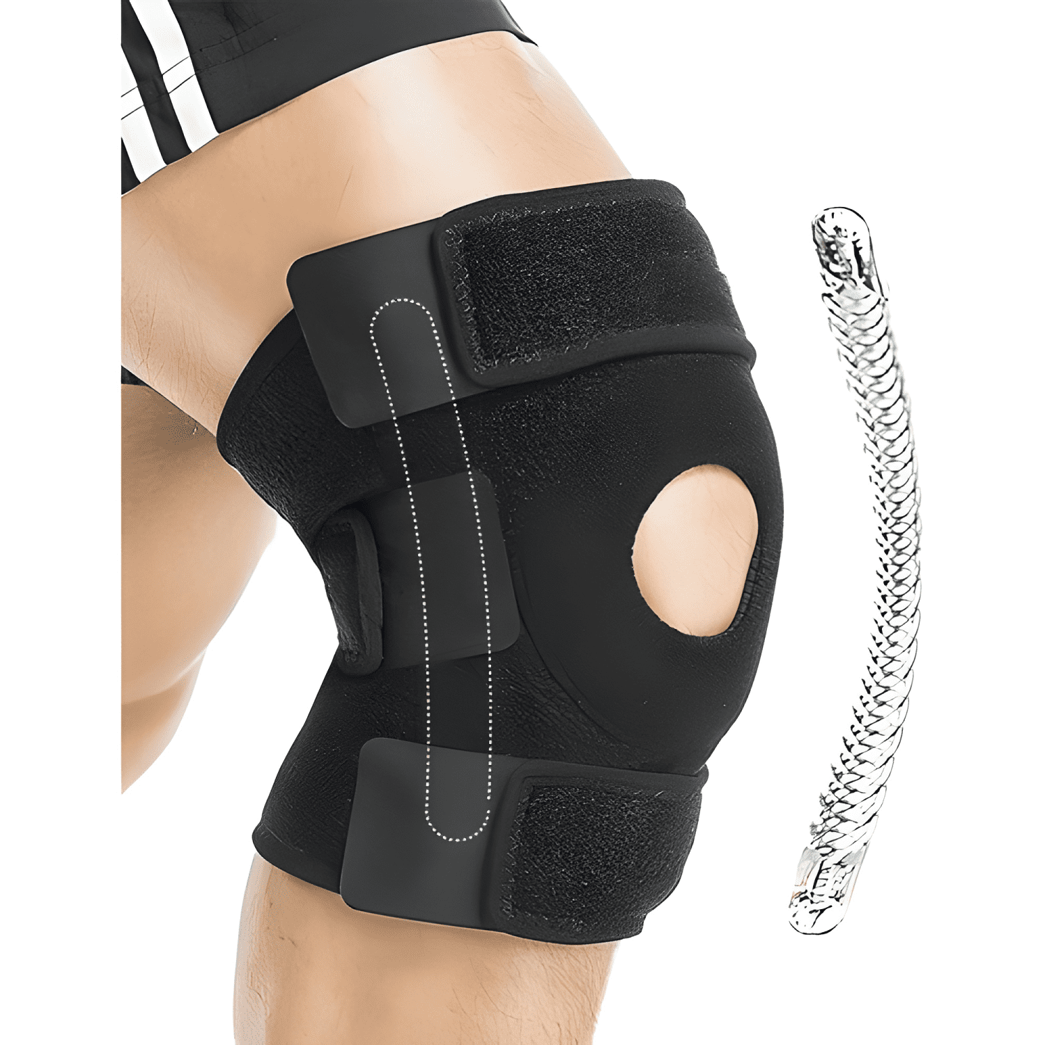 Rodillera estabilizadora deportiva gym rótula velcro #6-4