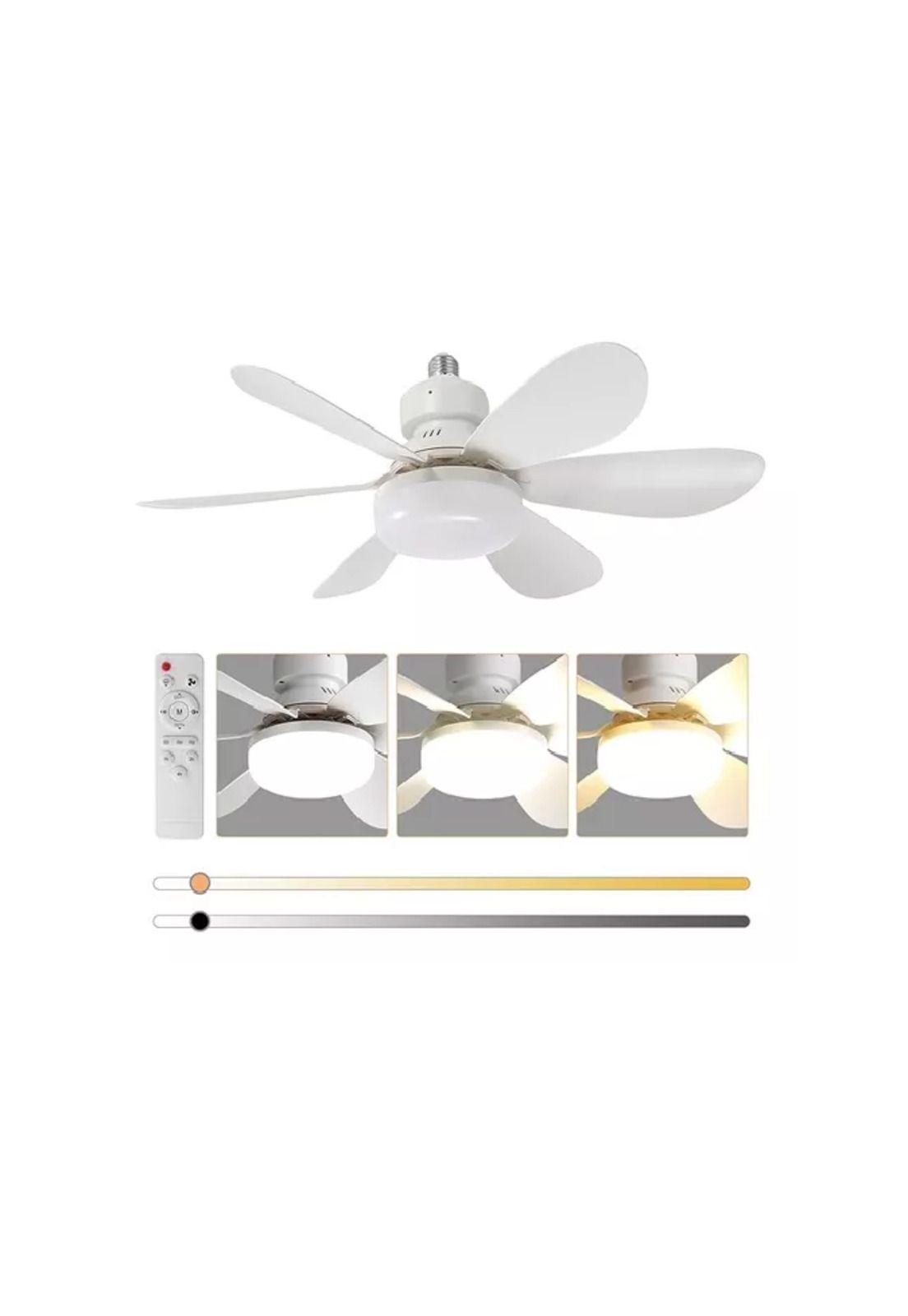 Luz ventilador de techo tricolor con mando a distancia-2