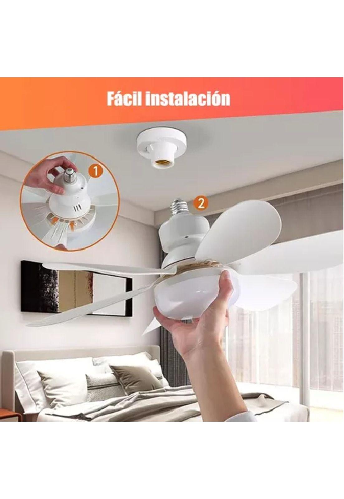 Luz ventilador de techo tricolor con mando a distancia-3