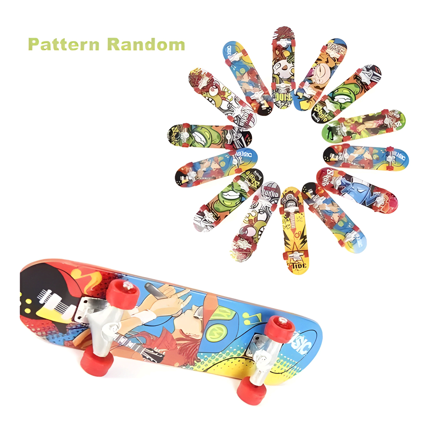 Set 6 mini juegos skate para dedos con accesorios-4