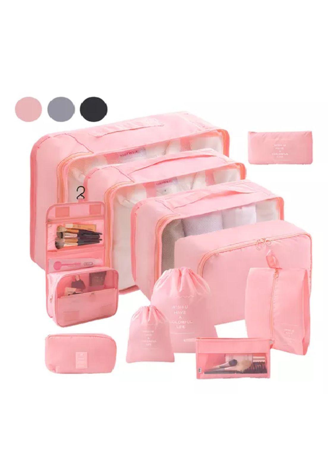 Set de 7 organizadores de equipaje, color rosado-0