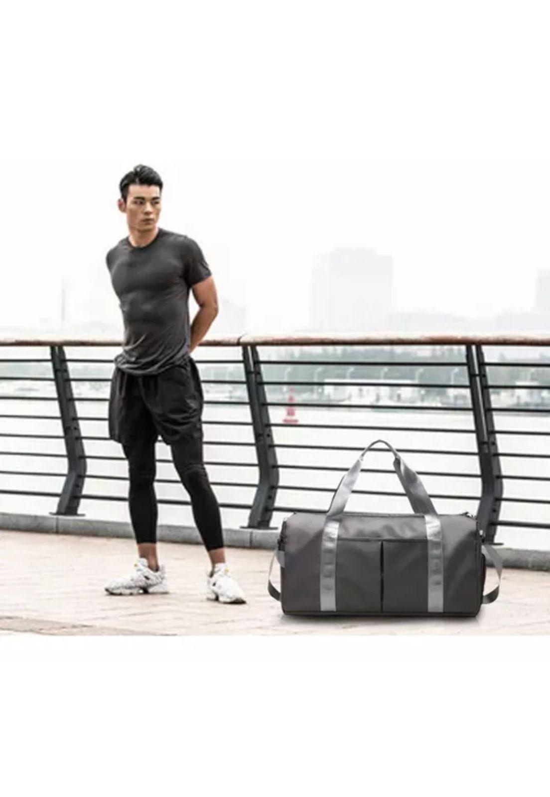 Bolsa de gran capacidad para viajes y deportes, color gris-2