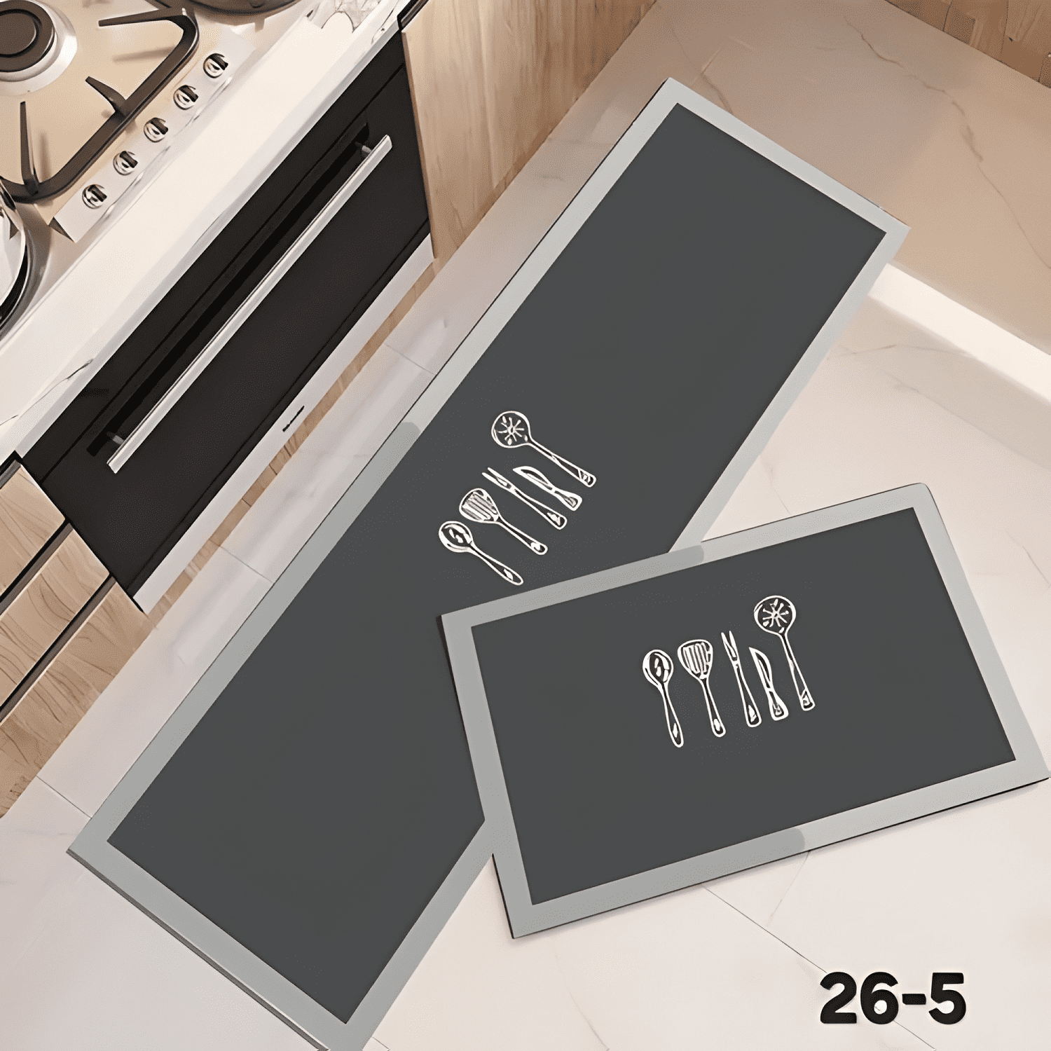 Alfombra Para Cocina Piso Entrada Baño Antideslizante Pack 2-2