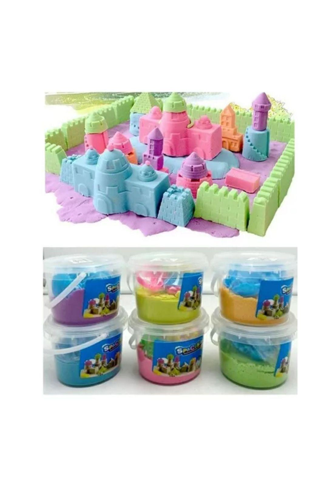 Pack de 2 arena mágica kinética didáctico para niños + moldes-0