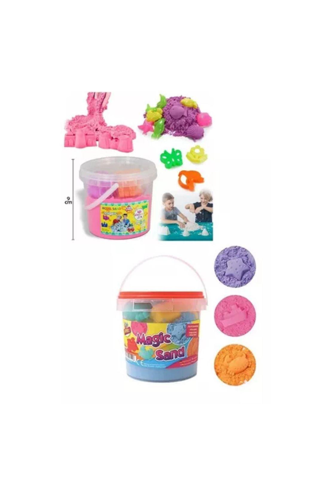 Pack de 2 arena mágica kinética didáctico para niños + moldes-1