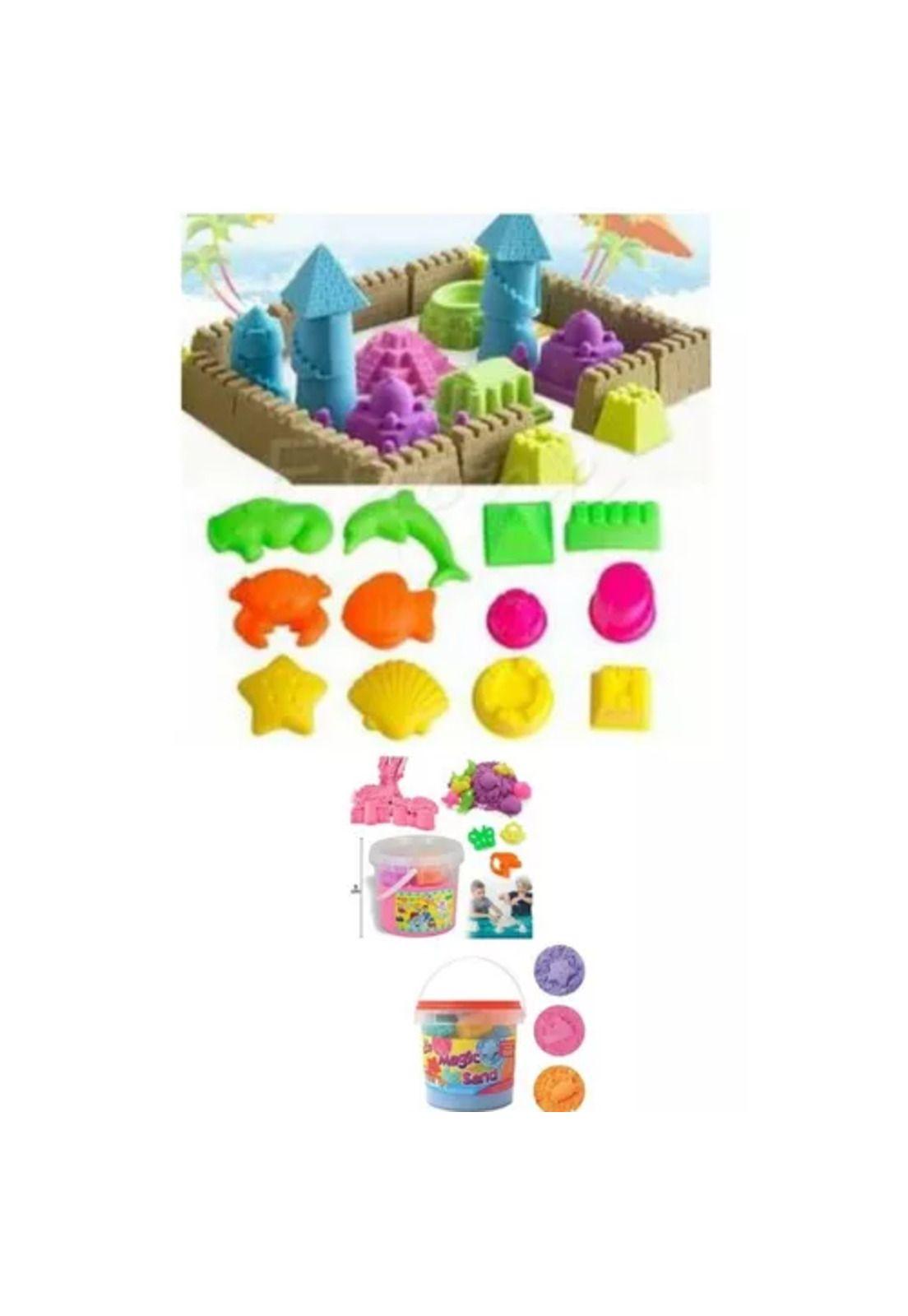 Pack de 2 arena mágica kinética didáctico para niños + moldes-2