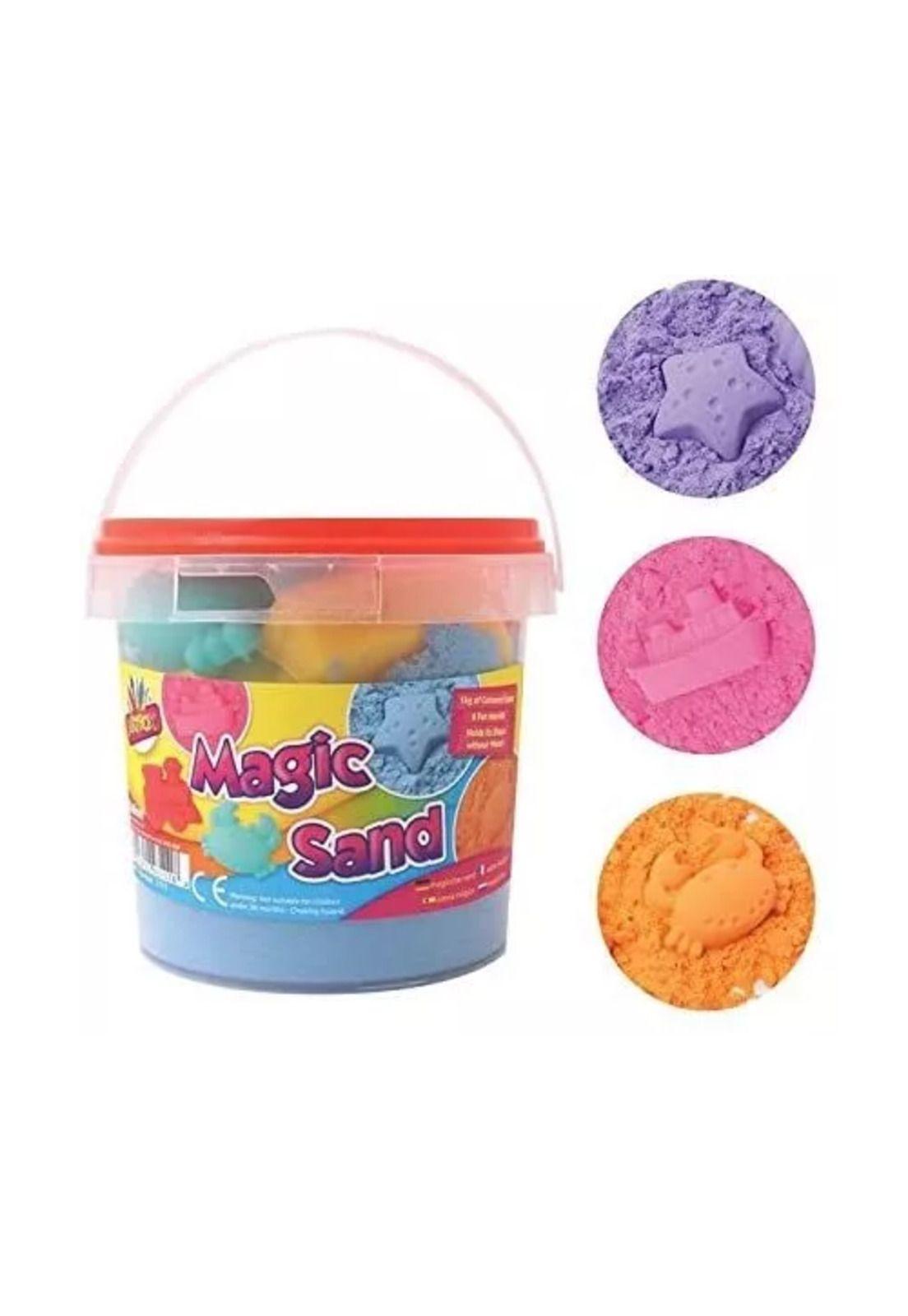 Pack de 2 arena mágica kinética didáctico para niños + moldes-3