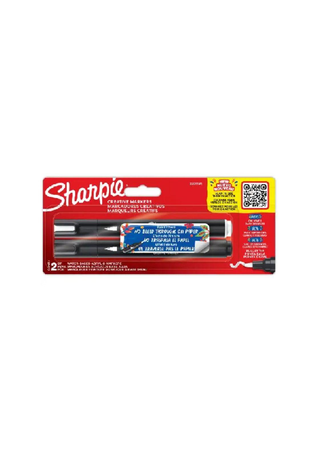 2 marcadores sharpie acrilicos punta bala multicolor-0