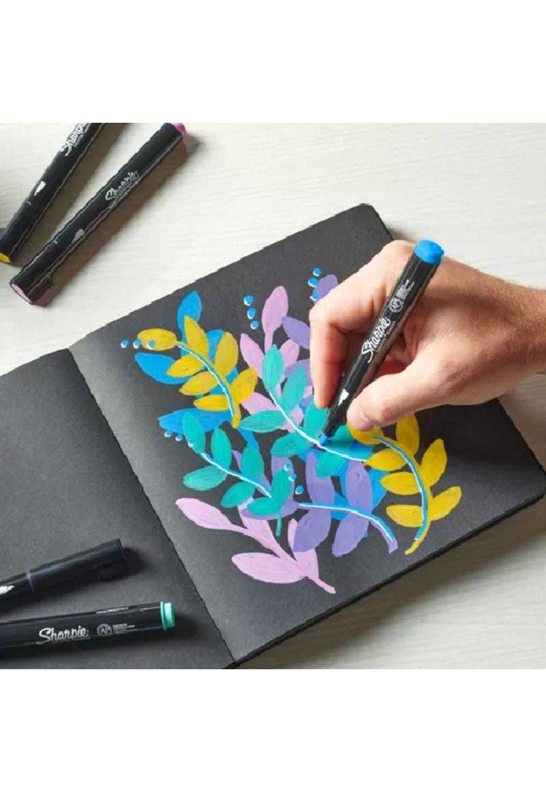 2 marcadores sharpie acrilicos punta bala multicolor-2