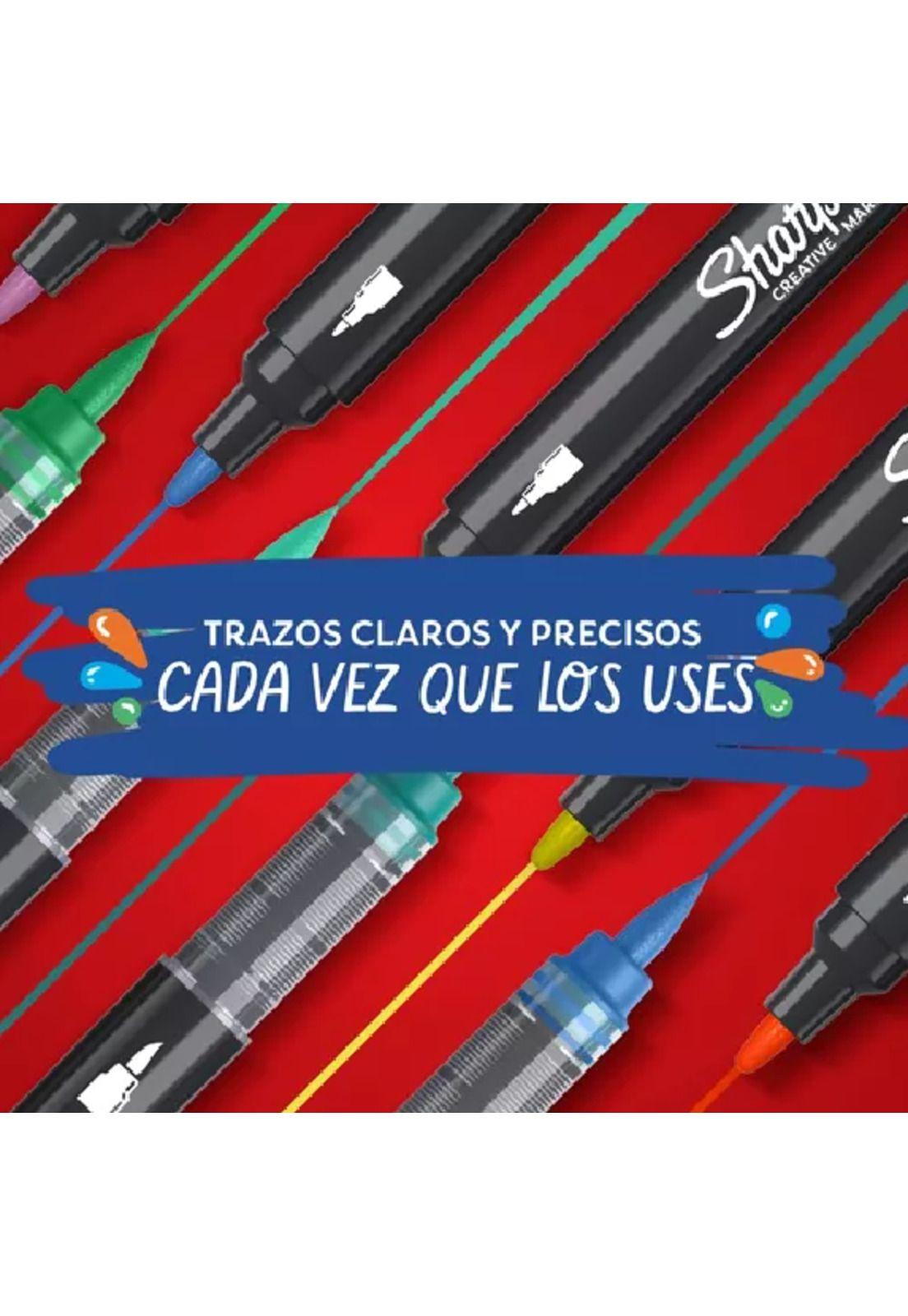 2 marcadores sharpie acrilicos punta bala multicolor-3