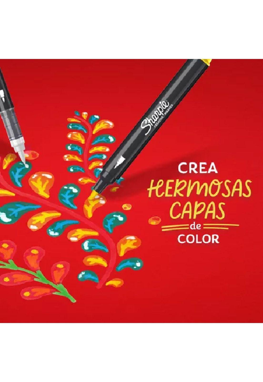 2 marcadores sharpie acrilicos punta bala multicolor-4