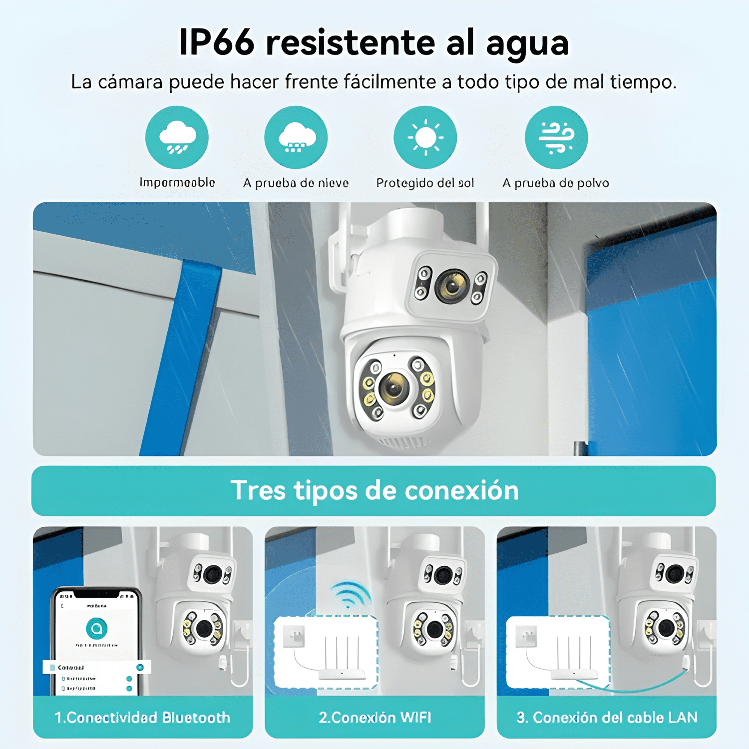 Cámara de Seguridad Wifi Exterior 4k 8mp con Tarjeta de 128g-3