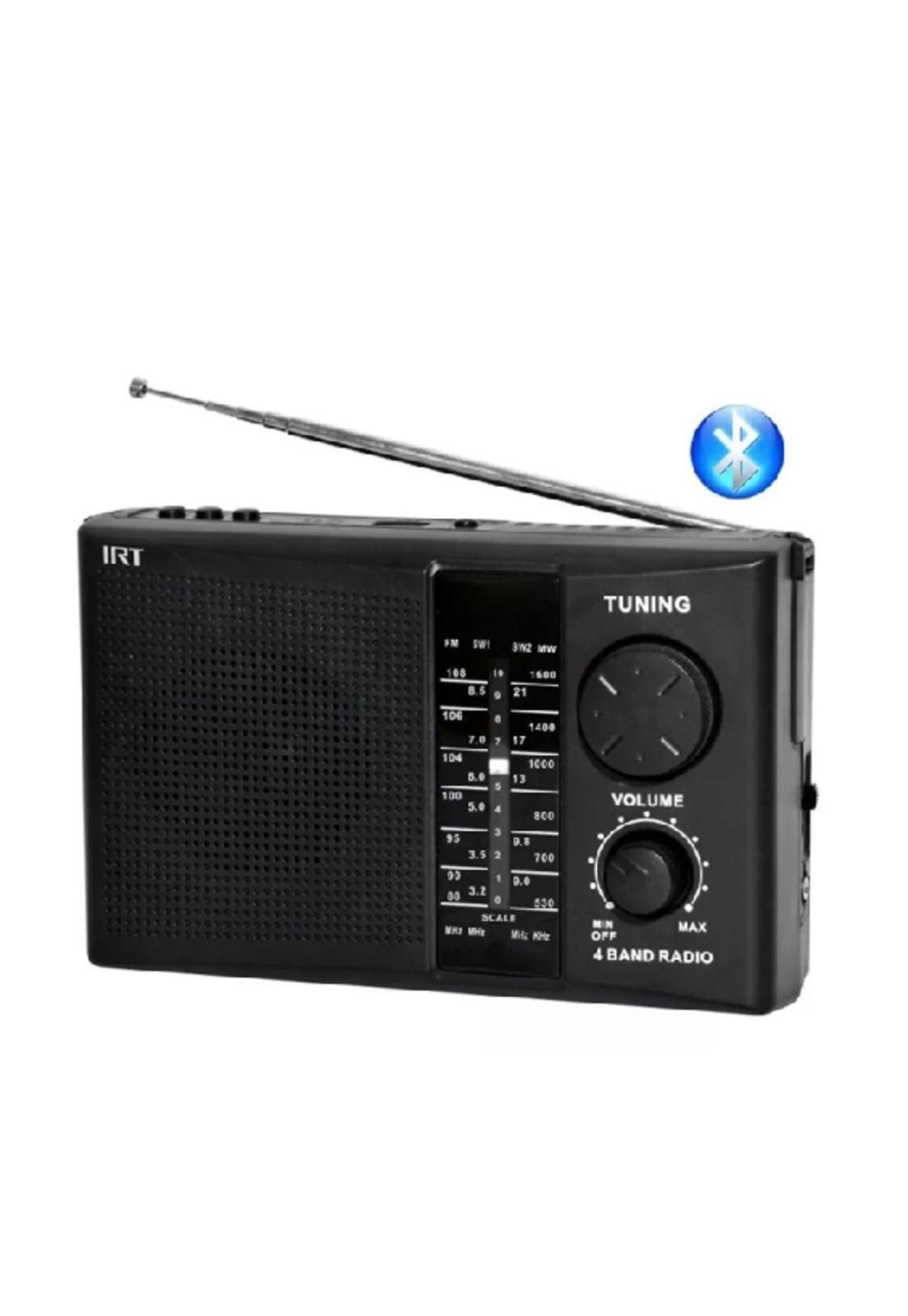 Radio portátil IRT recargable FM/AM, USB, MP3, SD, 220V-0