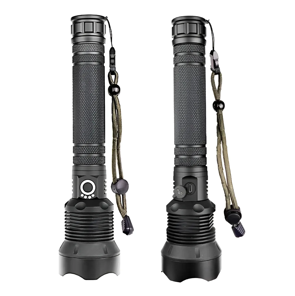 Linterna Led Tactica Recargable Zoom Alcance +2 Pilas26650-0