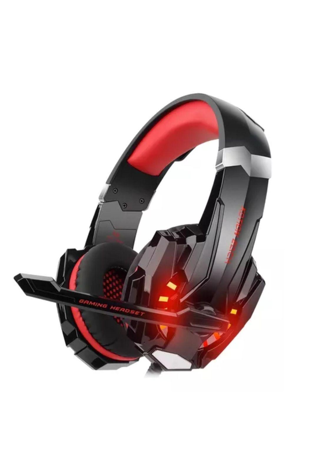 Auriculares gamer inalámbricos Kotion Each G9000 black y red LED-2
