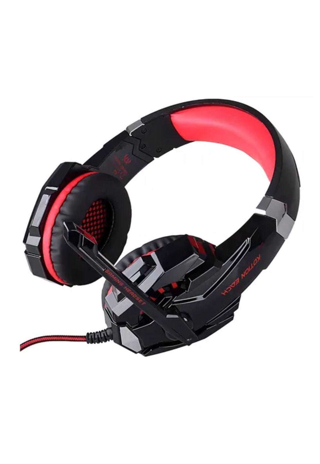 Auriculares gamer inalámbricos Kotion Each G9000 black y red LED-4