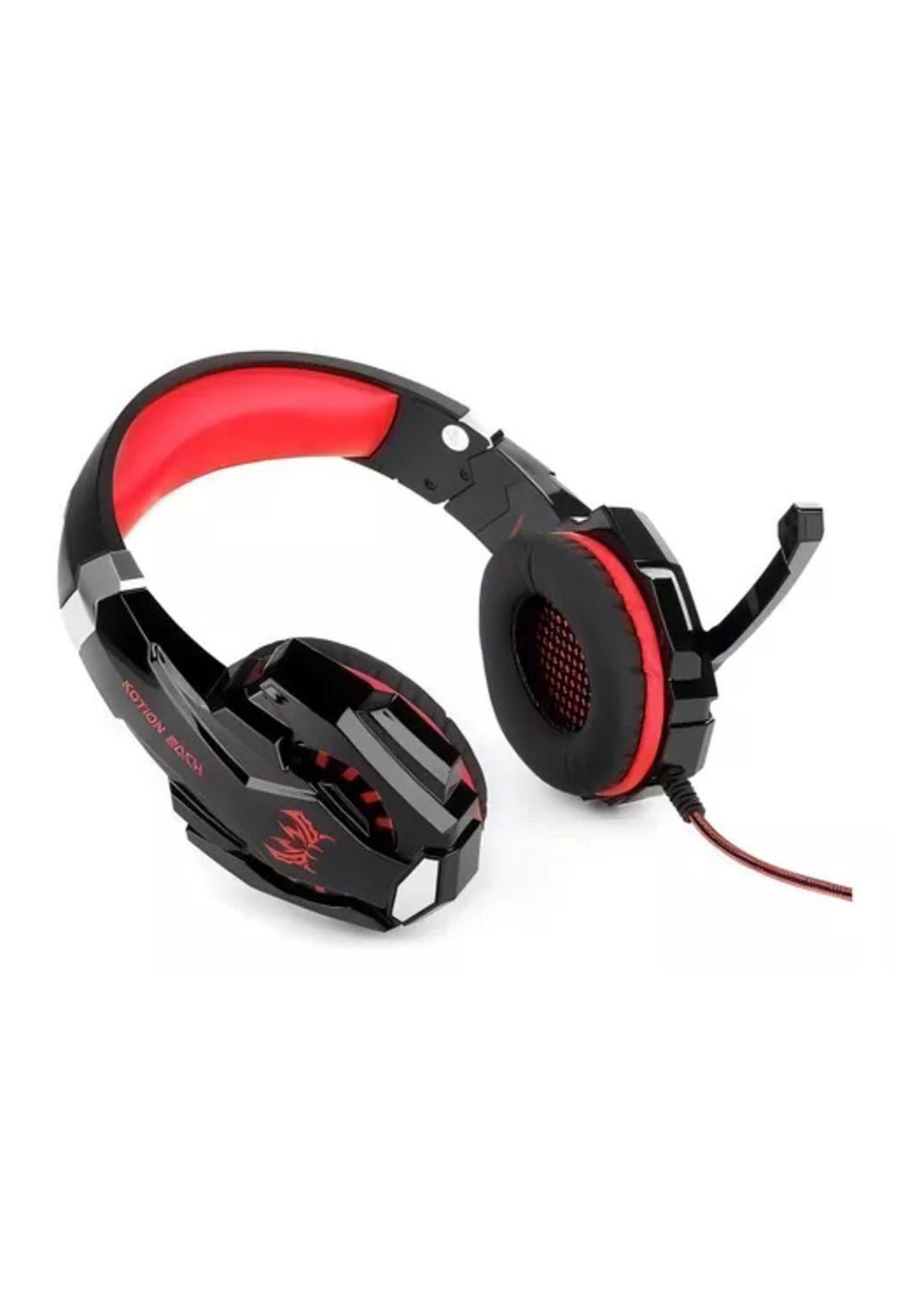 Auriculares gamer inalámbricos Kotion Each G9000 black y red LED-5