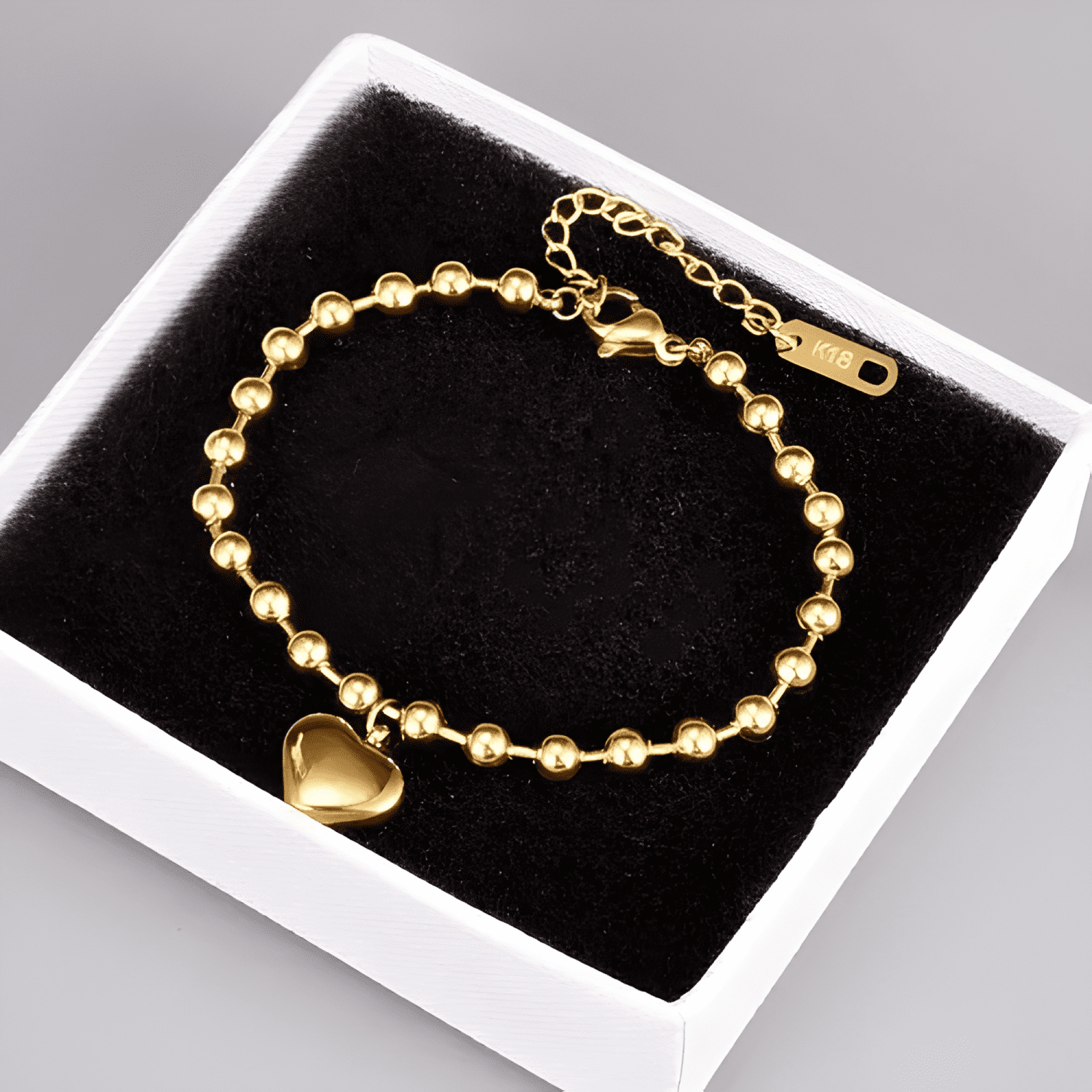 Pulsera mujer ajustable corazón oro 18kt - 1003o #2-3
