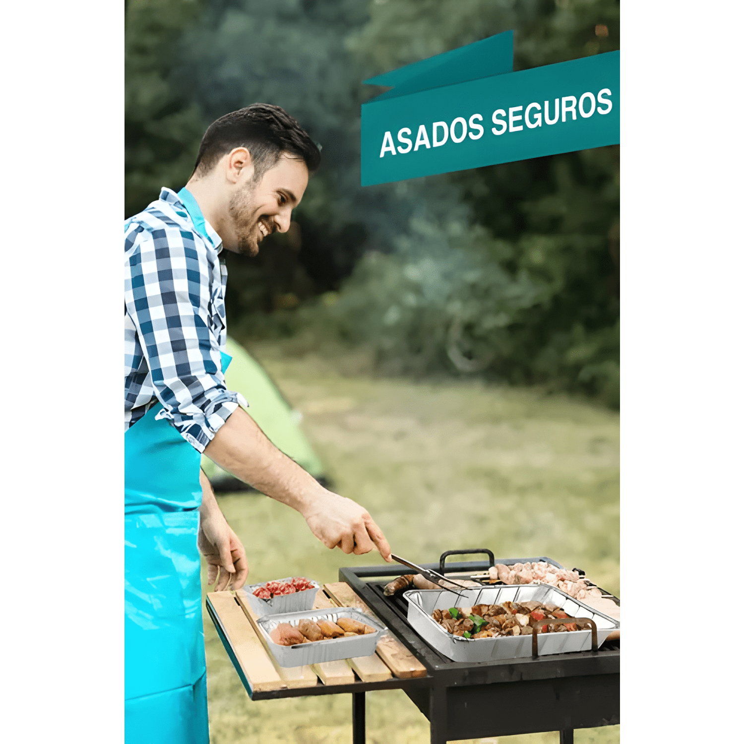 Contenedor envase aluminio C40 tapa de cartón 20u, plateado-4