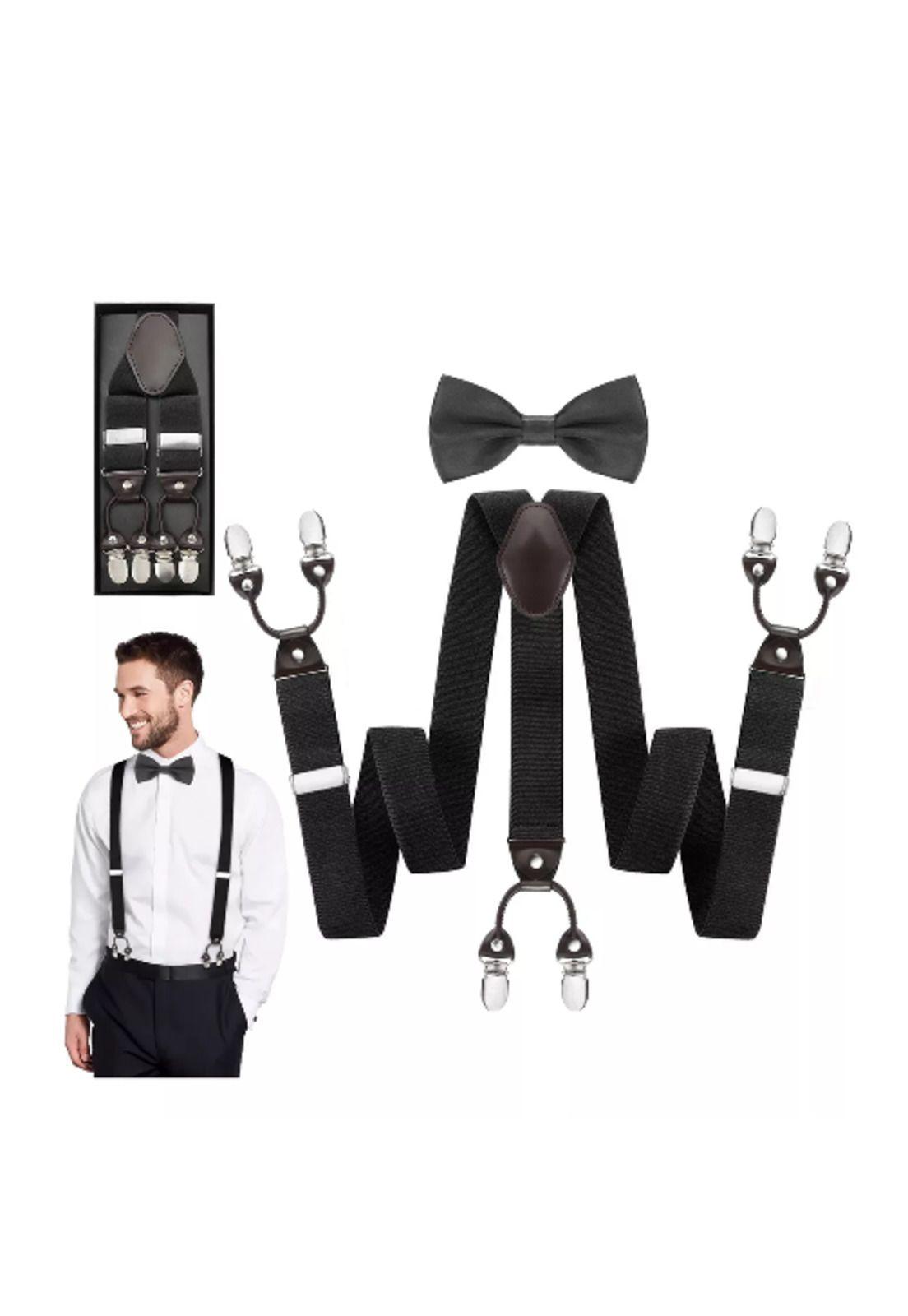 Suspensor humita en caja tirantes hombre ajustable elástico, negro-2