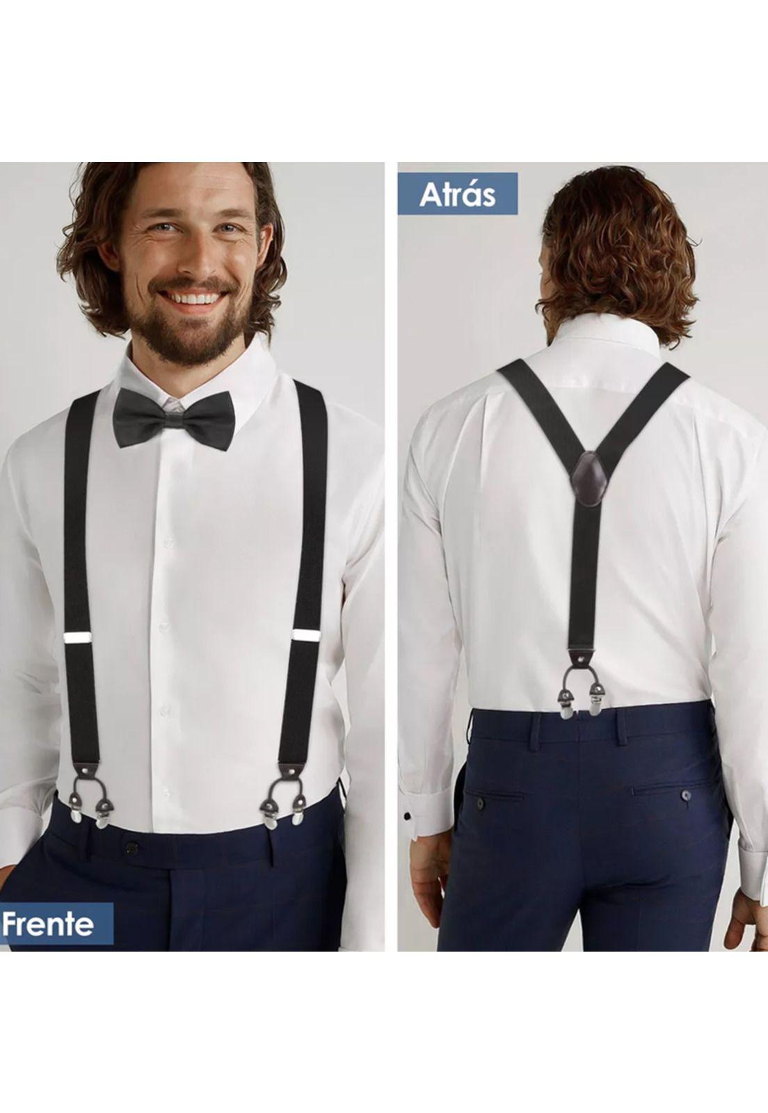 Suspensor humita en caja tirantes hombre ajustable elástico, negro-3