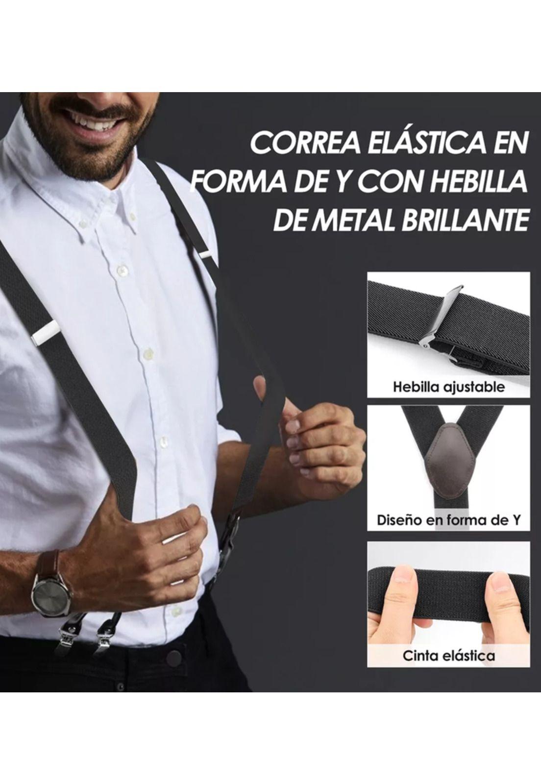 Suspensor humita en caja tirantes hombre ajustable elástico, negro-4