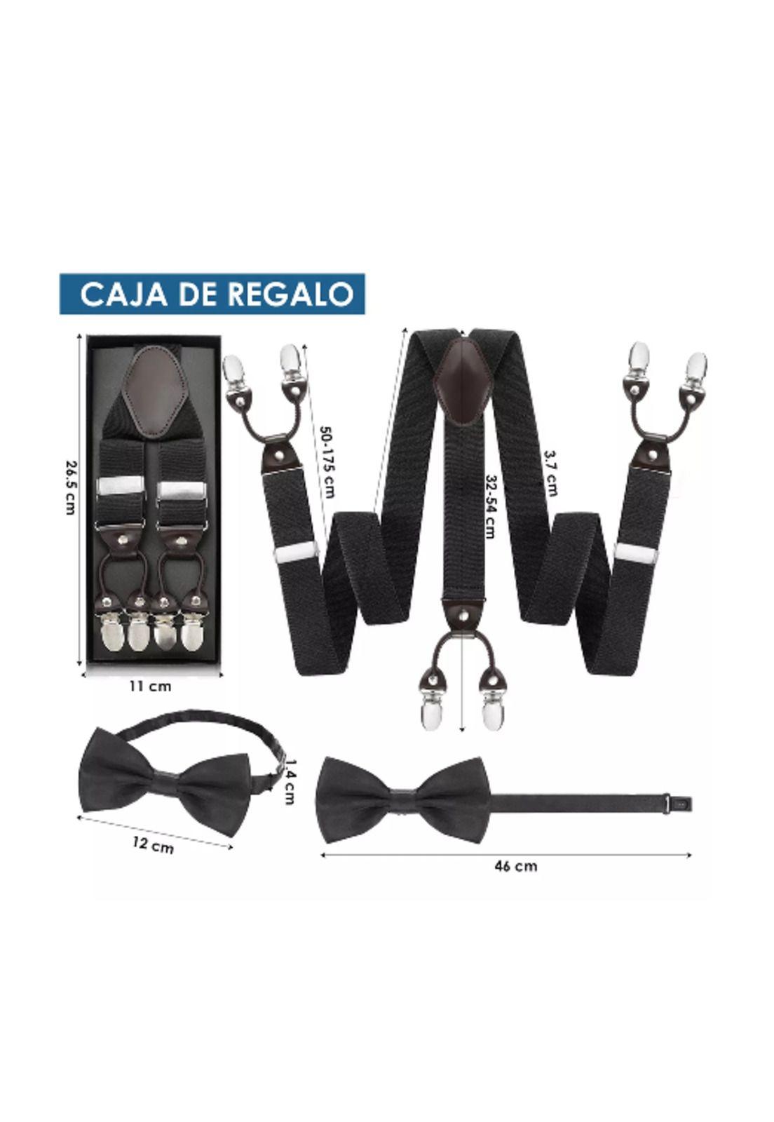 Suspensor humita en caja tirantes hombre ajustable elástico, negro-5