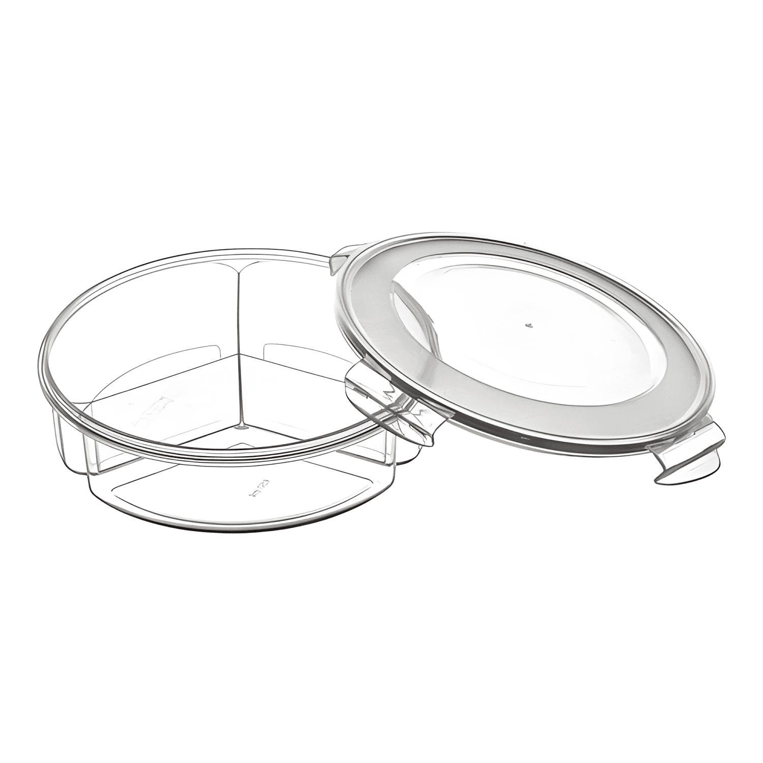 Pote hermético plástico 3 div 450 ml apto microondas-0