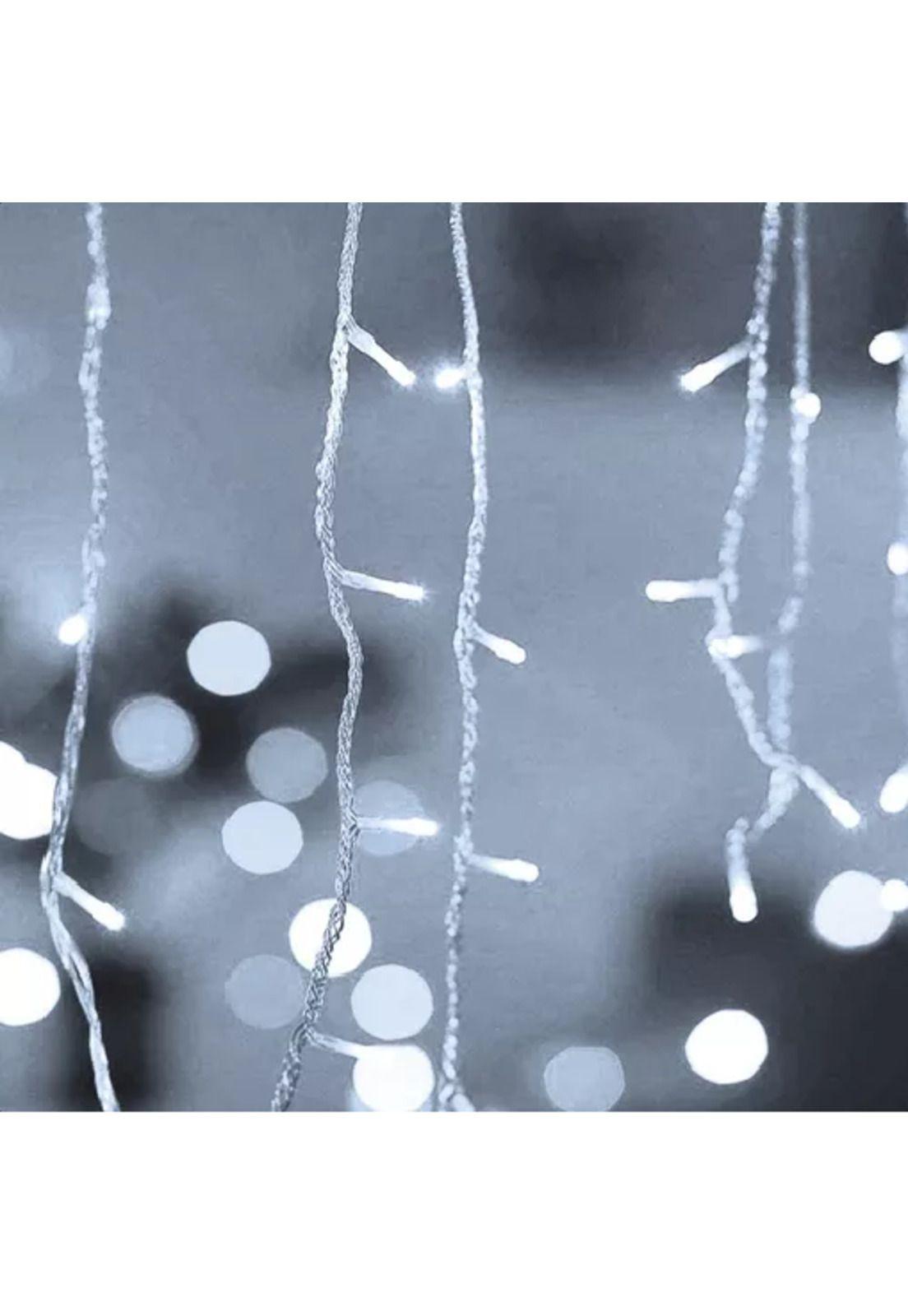 Juego luces navidad cascada 300 leds cubre 10 metros boda blancas-3