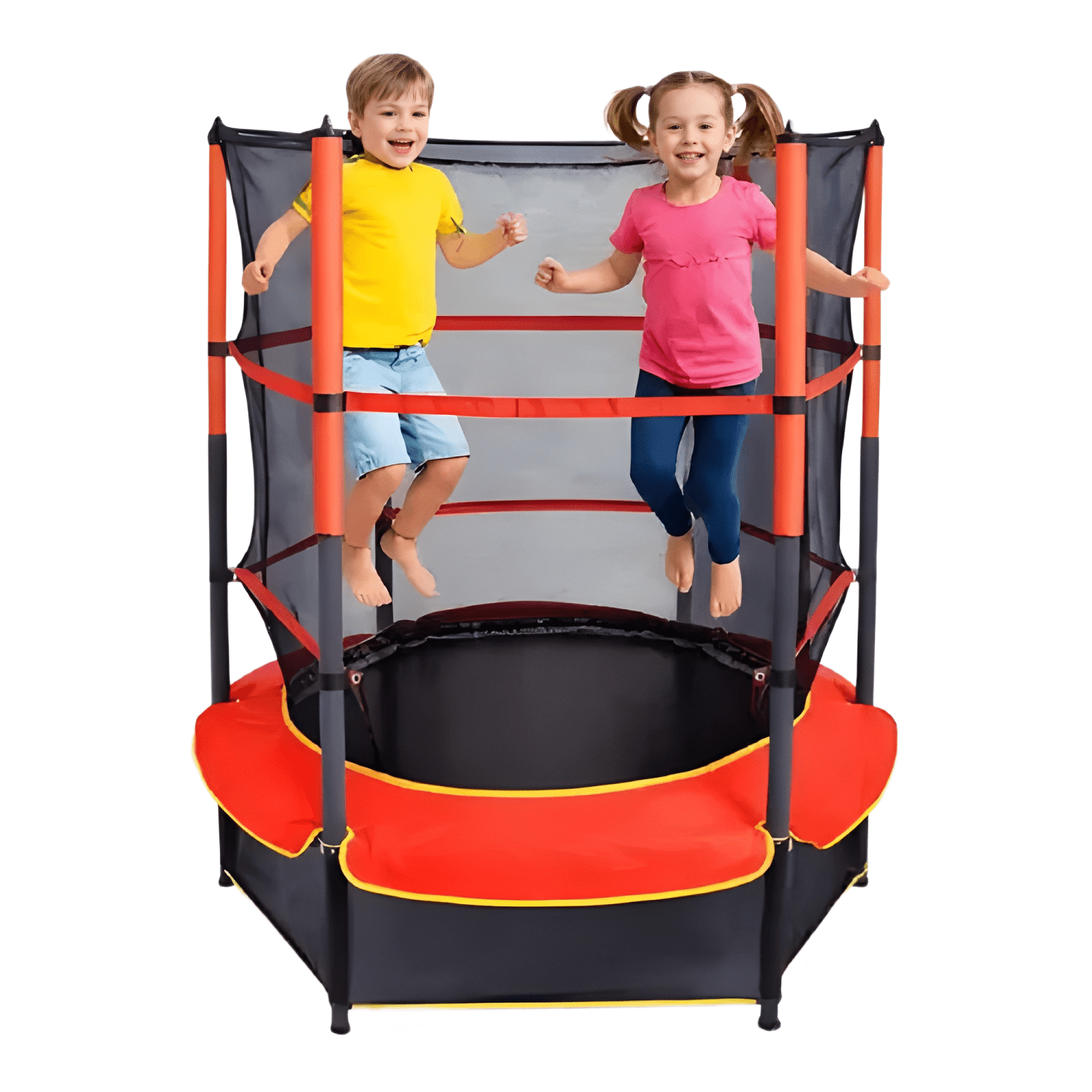 Cama elástica saltarina con malla para niños 1,4 m-0