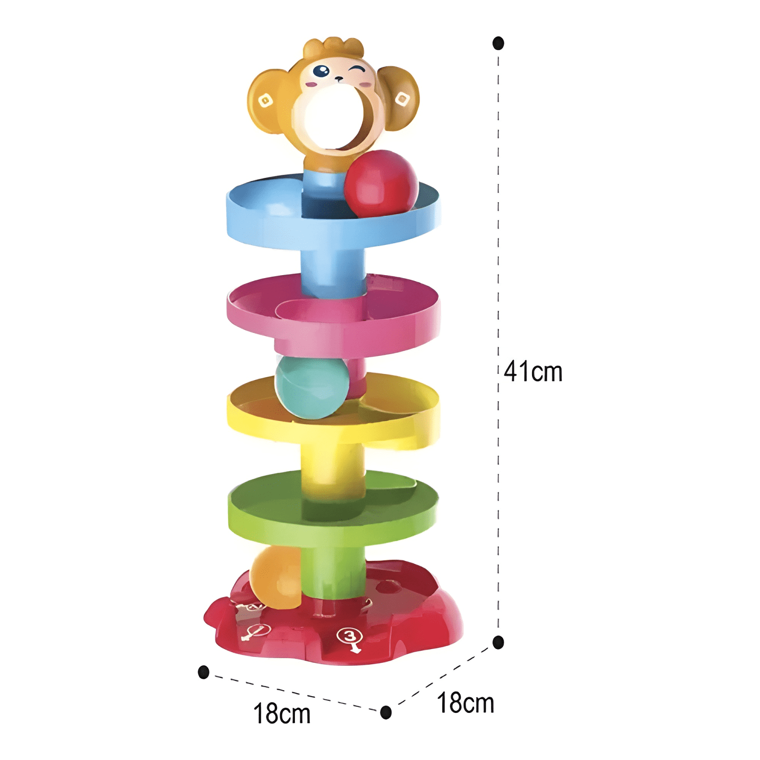 Torre tobogán lanza pelotas para bebés juguete didáctico #2-1