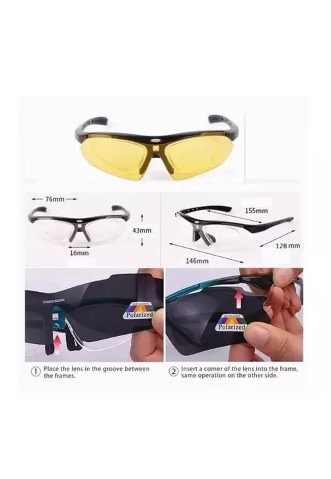 Lentes deportivos 5 en 1, para bicicleta y outdoor-3