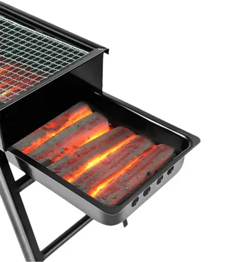 Parrillera Portátil Y Plegable Para Hacer Asados Grill Bbq Color Negro-4