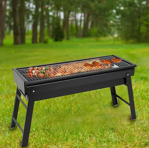 Parrillera Portátil Y Plegable Para Hacer Asados Grill Bbq Color Negro-5