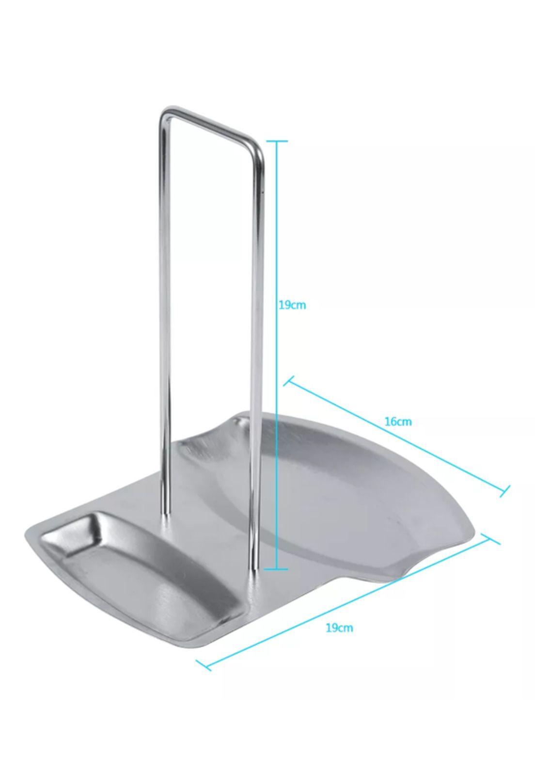 Estante con tapa para ollas 1 pieza soporte para cucharas gris-5