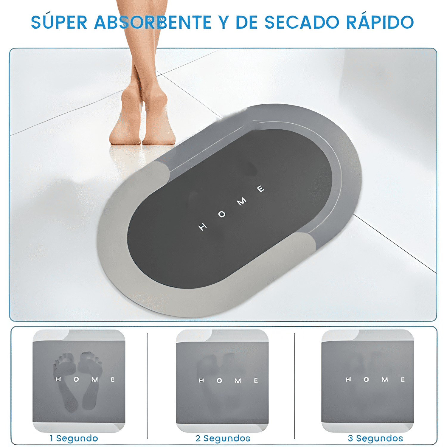 Alfombra De Baño Antideslizante Super Absorbente #5-1
